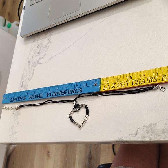 Brighton Heritage Heart Black Corded Pendant Necklace - Picture 7 of 8